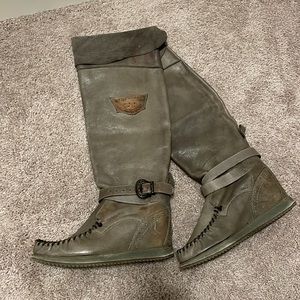 Tuscan Italian leather handmade boho boots Peruvian Connection hand stitched 7.5